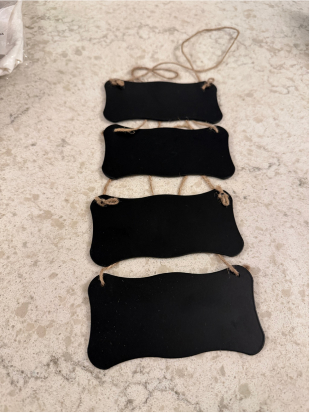 NEW Mini Chalkboard Hanging Signs, Black Metal, Set of 4 Wedding Party